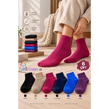 Footmania 6 "çift Kadın Bamboo Ev Çorap Seti Extra Sıcak Çok Renkli