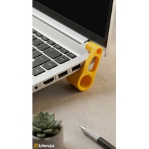 Taşınabilir Mini Laptop Standı V2 - 2'li Set Ergonomik Yükseltici Aparat - Sarı