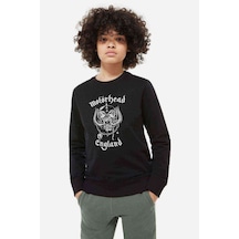 Tshirthane Motörhead England Baskılı Unisex Çocuk Siyah Sweatshirt Siyah