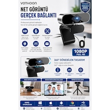 Webcam 1080p Hd Konferans Kamera Dahili Mikrofon Görüntülü Sohbet Yayın Kamerası Hd Video Ae-104
