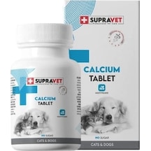 Supravet Calcium Kedi Ve Köpekler İçin Kalsiyum Vitamin Tablet 75 Adet