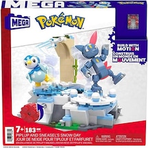 HKT20 MEGA Pokemon -  Piplup ve Sneasel Kış Macerası Seti 183 parça + 7 yaş