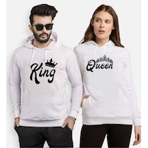 Tshirthane King Taç Queen Taç Sevgili Kombinleri Kapüşonlu Kombi