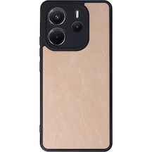 Muratech Newface Xiaomi Redmi Note 14 4g Kılıf Aras Deri Kapak - Pudra