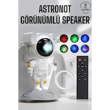 Hubrendy Tekno Astronot Görünümlü Projeksiyon Speaker Taşınabilir