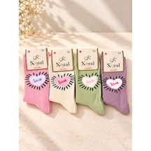 Tunella Kız Çocuk Çorabı 4 Lü Set 8-9 Yaş KARIŞIK RENK