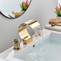 Banyo Lavabo Küvet Jakuzi Bataryası Ankastre Gold Altın Dore Yeni Şelale