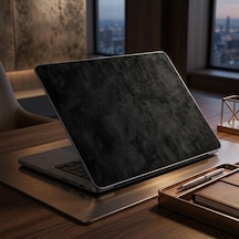Kendinden Yapışkanlı Alcantara Laptop Kaplama 48x30 Cm Süet Doku Arka Kapak Çizilme Önleyici Koruyucu Skin Siyah