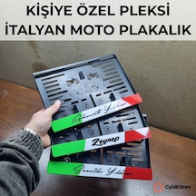 Kişiye Özel İtalya Tasarım Pleksi Motosiklet Plaka Altlığı