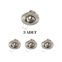 Cata Ct-5268 Ufo Yıldız Spot 1.5w Beyaz Işık - 3 Lü Paket Krom
