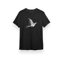 Black Bird Icon Siyah Kısa Kol Erkek Tshirt 001