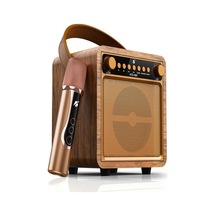 Subwoofer Karaoke Kablosuz Mikrofonlu Hoparlör Usb Tf Kart Mp3 Çalar Şarjlı Bluetooth Speaker