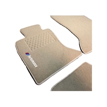 Oto Halı Paspas Bmw 7 Serisi F01 2008-2015 Uyumlu M M Teknik Sport Kaymaz & Şık Tasarım - Bej