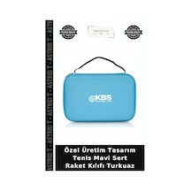 Özel Üretim Tasarım Tenis Mavi Sert Raket Kılıfı Turkuaz Açık Mavi