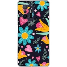 Xiaomi Mi 11t Pro İle Uyumlu 1mm Slim Fit Retro Colors 1 Baskılı Şeffaf Kılıf Şeffaf