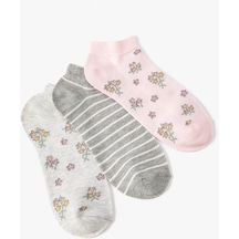 Koton Çiçekli 3'lü Patik Çorap Seti Çok Renkli Multıcolor 4sak80265aa 4SAK80265AAMIX
