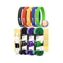 8li Giga Set 25+35+45 Kg + 5li Pilates Direnç Bandı Barfiks Lastiği Loop Band Mix Ton Çok Renkli