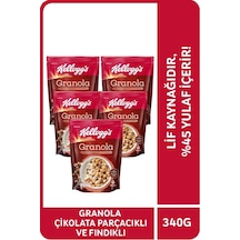 Kellogg's Granola Çikolata Parçacıklı Ve Fındıklı 5 x 340 G