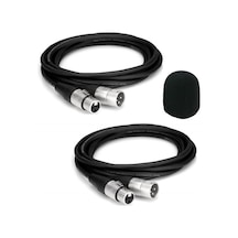 Lastvoice Xlr To Xlr Stereo 3 Metre Mikrofon Kablosu 2Li Set Süng