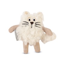 Hnrlıshp Beeztees Kedi Oyuncağı, Kedi, Peluş, Beyaz, 15x10x3cm
