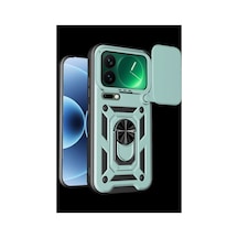 Xiaomi Mi 17 Pro Max Pars Lens Yüzüklü Silikon - Yeşil