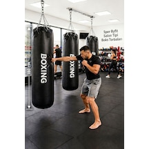 Spor Byfit 180 X 40 Cm Professional Salon Tipi Boks Kum Torbası Siyah