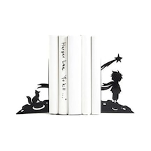 Küçük Prens Figürlü Dekoratif Metal Kitap Tutucu, Kitap Desteği 2'li