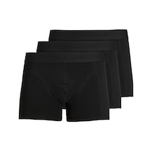 Jack & Jones Logo Detaylı 3'Lü Boxer Paketi- Waistband 12127816 Black Siyah