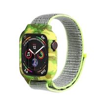 Apple Watch Series 4 40mm Kordon Camouflage Armor Pro Sarı Çok Renkli