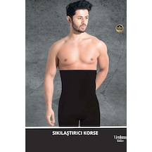 Vienluna Deluxe Seri Toparlayıcı Basen Bel Göbek Düzleştirici Erkek Duble Boxer Korse Siyah