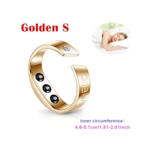 Altın S Horlama Önleyici Yüzük - Altın Kaplama, 3 Anti-horlama Boncuğu İle Rahat Akupresür Cihazı, Nefes Alma Ve Uyku Desteği İçin, 4 Boyutta Mevcut