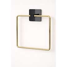 Gold Kare Yapışkanlı Yuvarlak Havluluk Mutfak Ve Banyo Havlu Askılığı Çap 17 Cm Altın Diğer