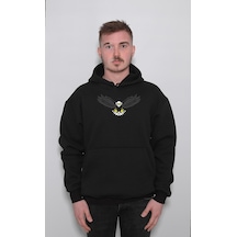 Kartal Kara Kartal Çarşı Eagle Sweatshirt Unisex Kapüşonlu Hoodie 001