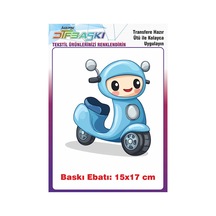 Motosiklet Ütü İle Yapışan Tişört Tekstil Baskı 2959
