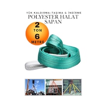 2 Ton 6 Metre Kahve Polyester Sapan - Yüksek Mukavemetli Yük Kaldırma Ve Taşıma Spanzeti - Endüstriyel Sınıf, Güvenli Bağlama Ve Sabitleme Halatı Ağır Yük Taşıma, İndirme ,sabitleme Halatı
