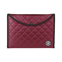 Jacbag Snap Folder Soft A4-kapitone Çıtçıtlı Dosya A4-bordo
