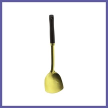 Bezos Metal Servis Spatulası Ahşap Saplı Gold Nıda