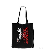 Naruto Fox Siyah Kanvas Bez Çanta