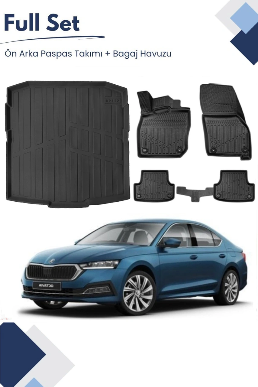 Skoda Octavia 2025 Model Tam Uyumlu Paspas+bagaj Havuzu Seti