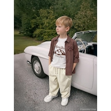 Civil Boys Dokulu 10-13 Yaş Pantolon - Beyaz Şeker Kasar