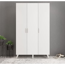 Duke 3 Kapaklı Ayakkabılık Beyaz 120 Cm M1
