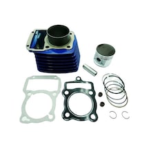 Motosiklet Silindir Komple Cg 125 56,5 Mm 15 P 69 Yüks. Kısa Petek Mavi