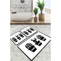Cereus Banyo Halısı Djt 3 Lü Set Çok Renkli