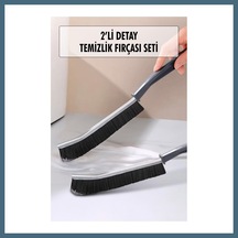 Bezos 2 Li Çok Amaçlı Temizlik Fırçası & Derz Fırçası & Mutfak Banyo Temizlik Fırçası Agc