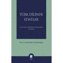 Türk Dilinde Edatlar  - Necmettin Hacıeminoğlu  - Bilge Kültür Sanat