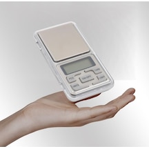 Mini Cep Terazisi, Lcd Mavi Arka Aydınlatmalı Ekran, Tare Fonksiyonlu, Taşınabilir Dijital Hassas Terazi Açık Bej