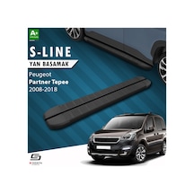 S-dizayn Peugeot Partner 2 Tepee S-line Siyah Yan Basamak 193 Cm 2008-2018 A+ Kalite