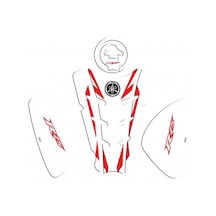 Yamaha Yzf R25 Tank Pad Kırmızı-Beyaz (Özel Kesim)