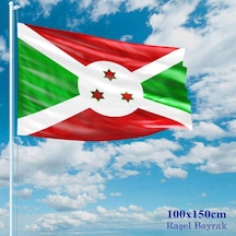Burundi Bayrağı - 100x150 Cm 1 Metre X 1,5 Metre - Raşel Kumaş 1