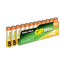 GP Ultra GP24AU-VS12 Alkalin AAA İnce Kalem Pil 12'li